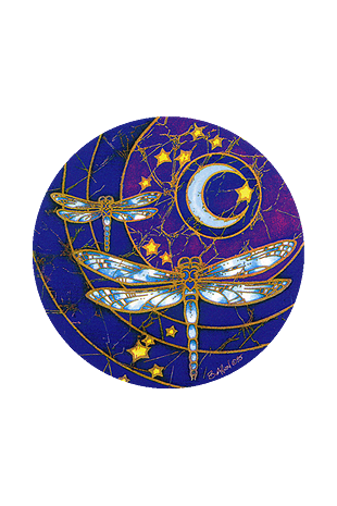 Mandala Art Stickers Dragonfly Moon - S29