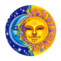 Mandala Art Stickers Sun and Moon - S27