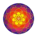 Mandala Art Stickers Sunrise Lotus - S28