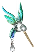 Fantasy Glass Hummingbird Peacock