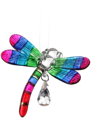 Fantasy Glass Dragonfly Rainbow (3 pack)