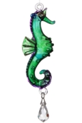 Fantasy Glass Seahorse Peacock