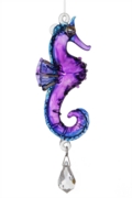 Fantasy Glass Seahorse Purple