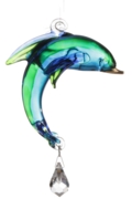 Fantasy Glass Dolphin Aqua