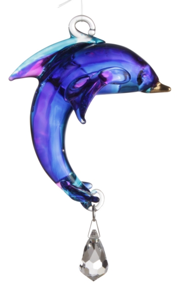 Fantasy Glass Dolphin Purple