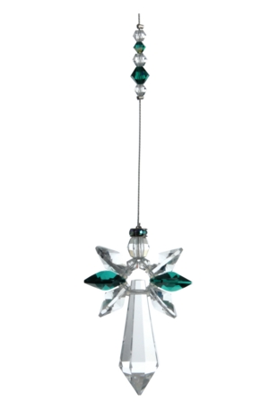 Lrg Crystal Guardian Angel Emerald