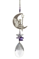 Large Crystal Fantasy Fairy with Wand - Purple