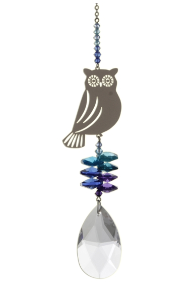 Large Crystal Fantasy Owl - Moonlight