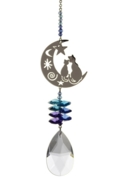 Large Crystal Fantasies Two Cats - Moonlight
