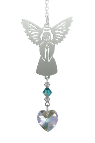 Carded Birthstone Angel Suncatcher - December