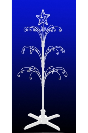 Static 4ft Tree Display White