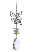 Large Crystal Fantasy Sitting Fairy - Confetti