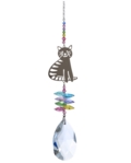 Large Crystal Fantasy - Sitting Cat Confetti