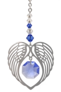 Birthstone Angel Wing Heart Sapphire