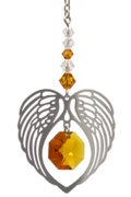 Birthstone Angel Wing Heart Topaz