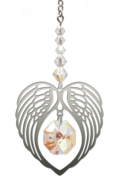 Birthstone Angel Wing Heart Aurora Borealis