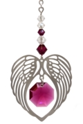 Birthstone Angel Wing Heart Ruby