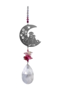 Large Crystal Fantasy Puppies in Love - Deep Rose
