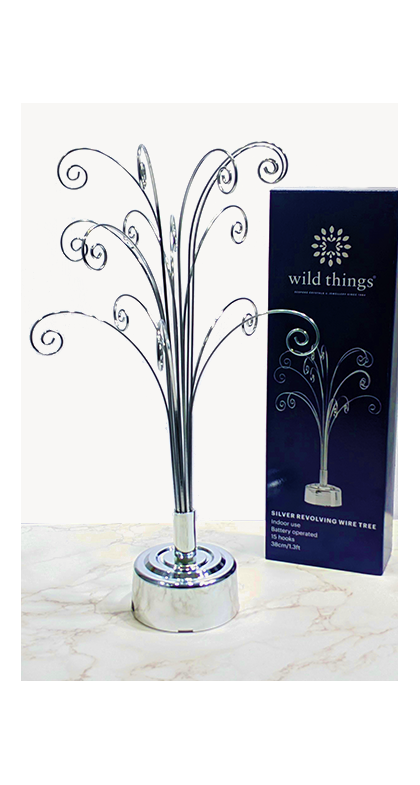 Silver Rotation Display Rotating Display Fountain Silver
