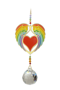 Crystal Wonders Angel wing Heart - Rainbow