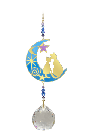 Crystal Wonders Two Cats - Moonlight