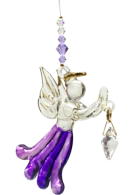 Angels in my Window Light Amethyst Glass