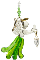 Angels in my Window Peridot Glass