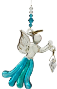 Angels in my Window Blue Zircon Glass