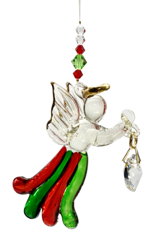 Angels in my Window Christmas Glass