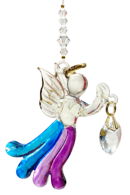 Angels in my Window Aurora Borealis Glass