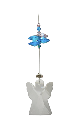 Angels in my Window Crystal Aquamarine