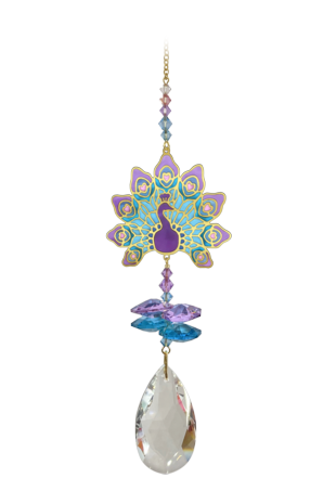 Window Jewels Peacock - Purple