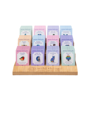 Enamel Pin Harrogate Offer with Bamboo Display