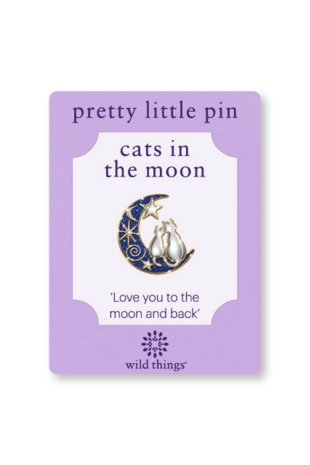 Two Cats in the Moon Pin Moonlight