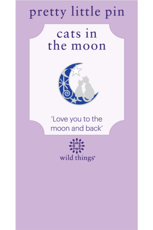Two Cats in the Moon Pin Moonlight