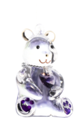 Fantasy Glass Happy Little Bear - Amethyst