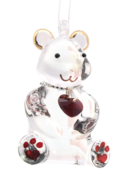 Fantasy Glass Happy Little Bear - Garnet