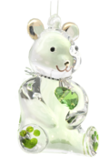 Fantasy Glass Happy Little Bear - Peridot