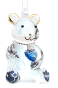 Fantasy Glass Happy Little Bear - Sapphire