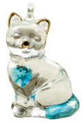 Fantasy Glass Pretty Little Kitties - Aqua