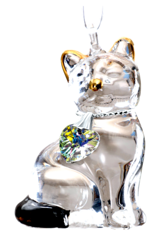 Fantasy Glass Pretty Little Kitties - Black