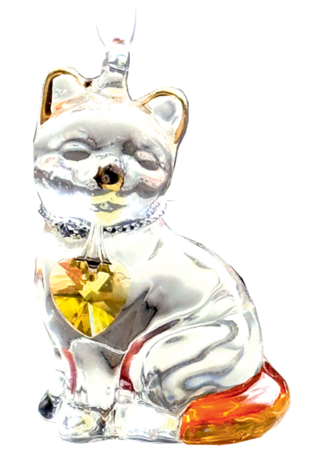 Fantasy Glass Pretty Little Kitties - Topaz