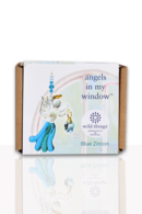 Angels in my Window Blue Zircon Glass