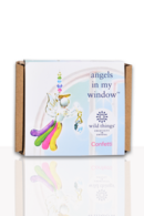 Angels in my Window Confetti Glass