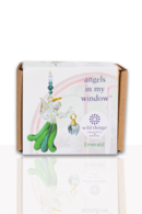 Angels in my Window Emerald Glass