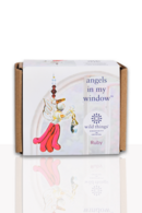 Angels in my Window Ruby Glass