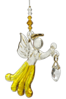 Angels in my Window Topaz Glass