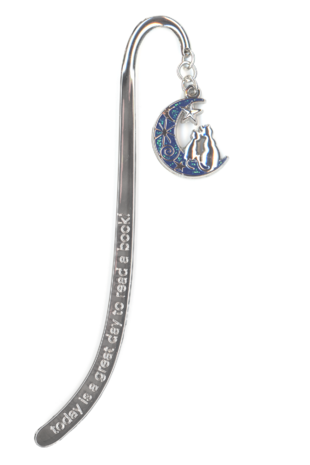 Bookmark - Two Cats on Moon Moonlight