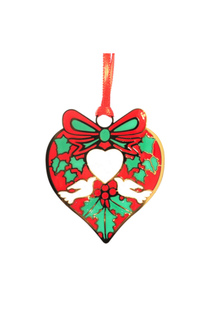 Xmas Ornament - Heart with Doves