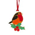 Xmas Ornament - Robin Holly Cute